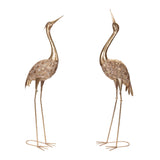 Hammered-metal-crane-décor-(set-of-2)-Decorative-Objects