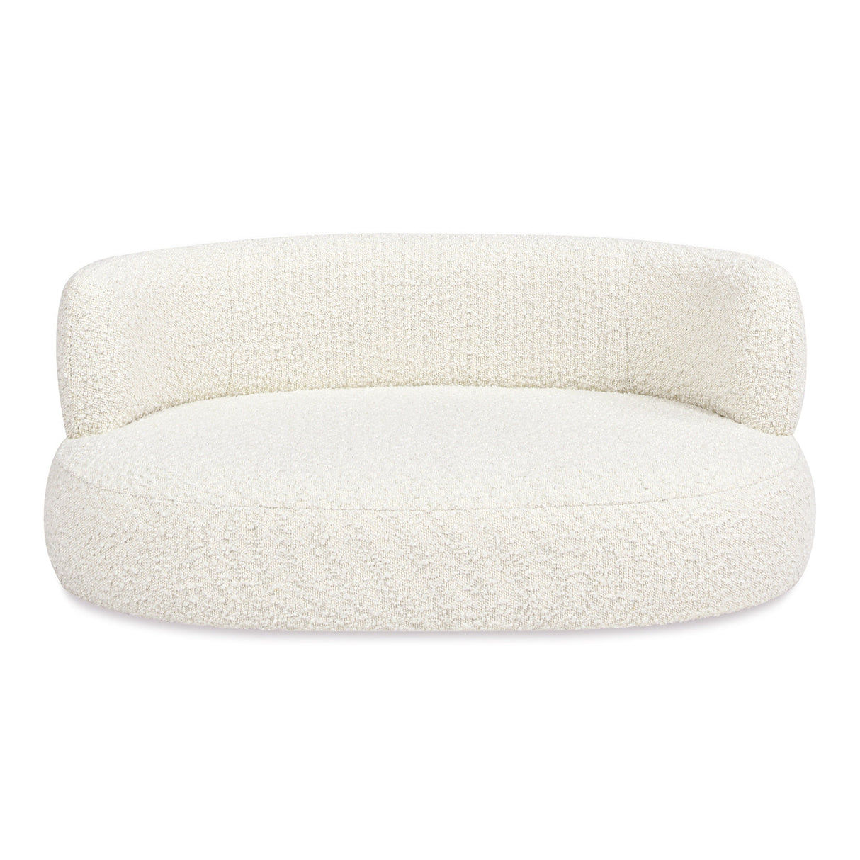 Shep 36' Curved Dog Sofa Bed, Medium, Ivory White Boucle