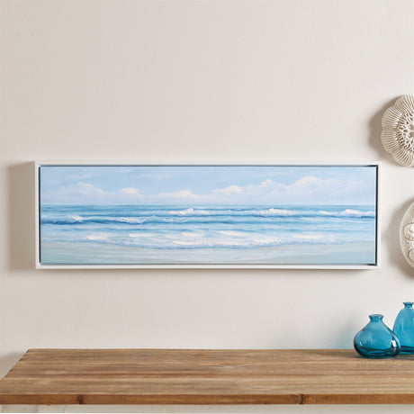 Framed ocean landscape wall art 31.5"l