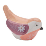 Multicolored ceramic bird figurine (set of 2)