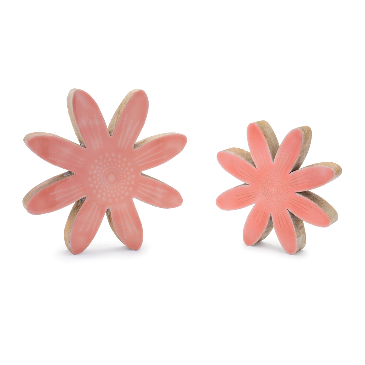 Mango-wood-flower-decor-(set-of-2)-Decorative-Objects