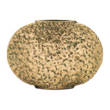 Distressed flat metal vase (set of 2)