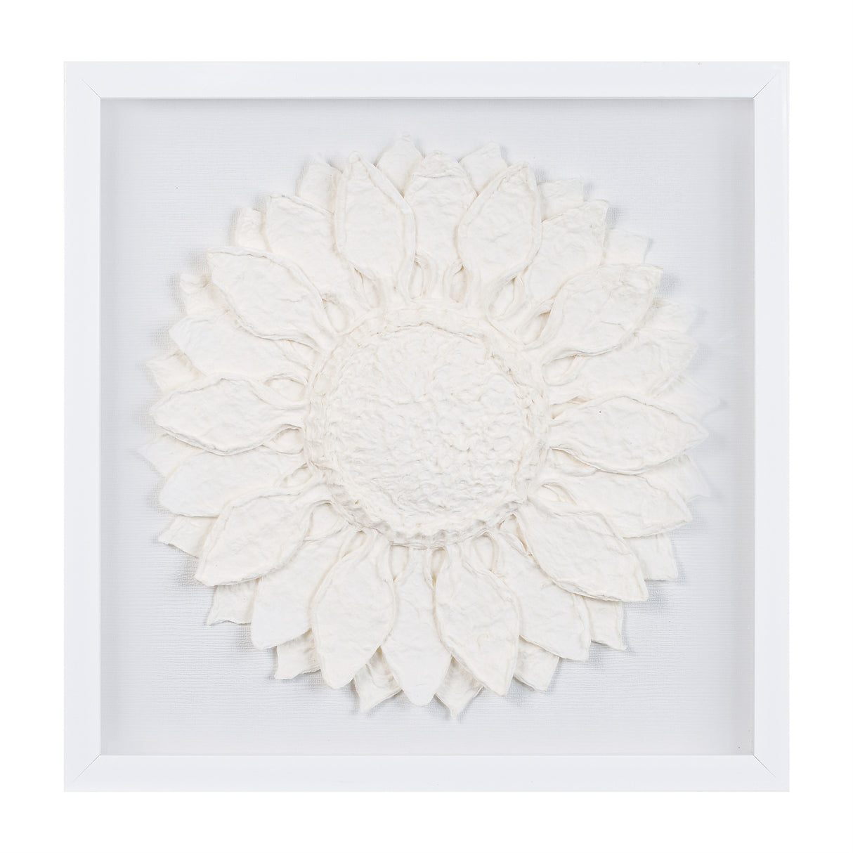 Framed floral wall plaque under glass (set of 2)