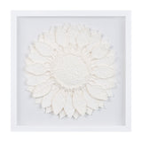 Framed floral wall plaque under glass (set of 2)