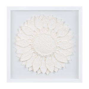 Framed floral wall plaque under glass (set of 2)
