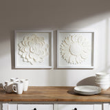 Framed-floral-wall-plaque-under-glass-(set-of-2)-Wall-Art