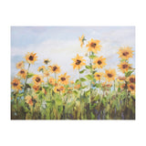 Sunflower field canvas wall art 32"l