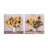 Sunflower vase canvas wall art 32"l