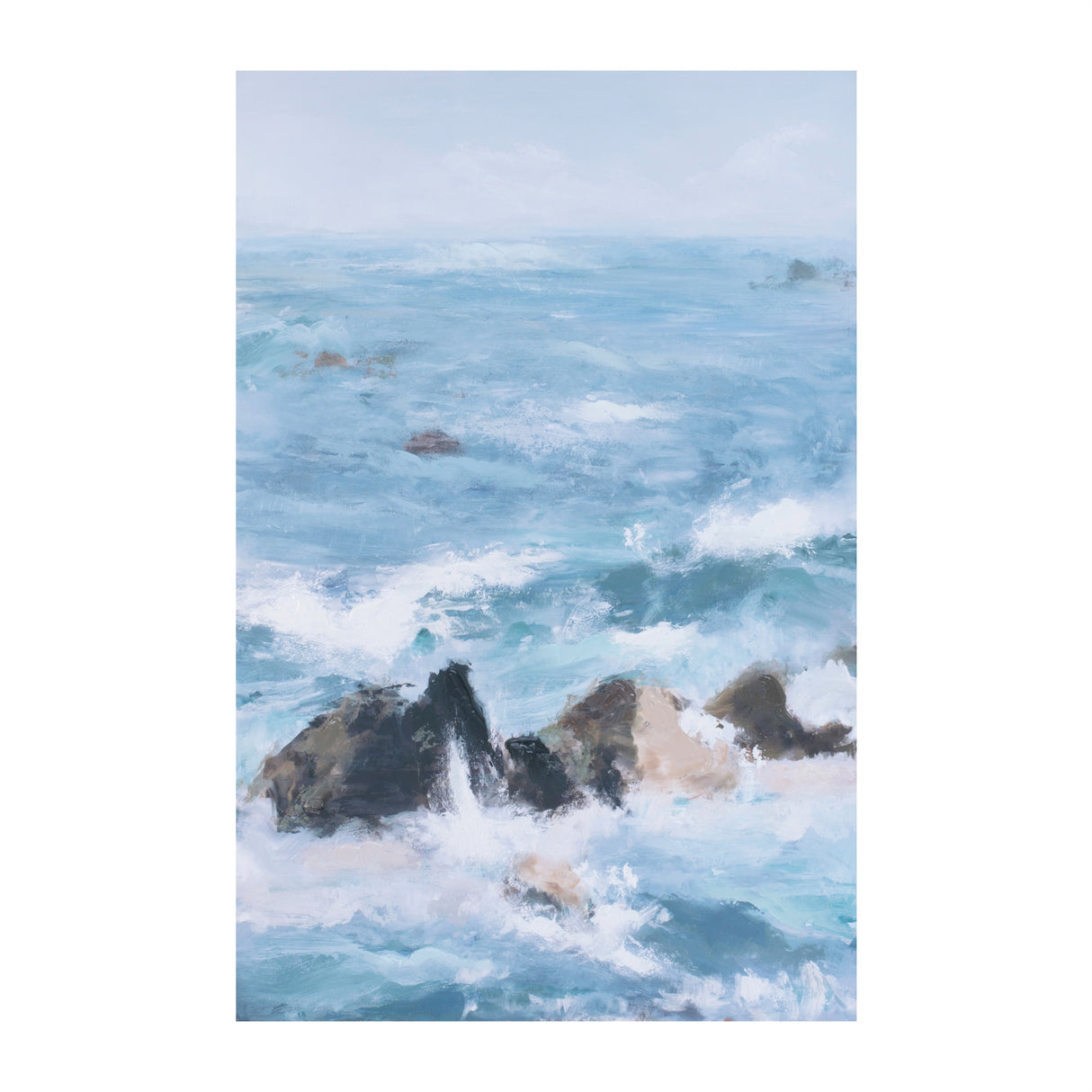 Sea scape canvas wall art (set of 2)