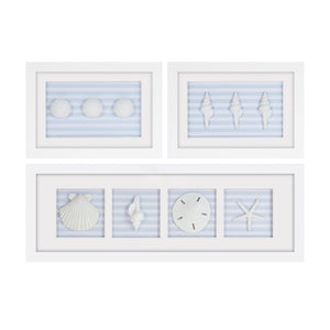 Framed Beach Wall Plaque (Set of 3)
