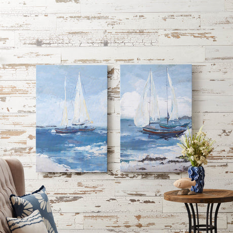 Sailboat canvas wall art (set of 2)