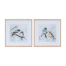 Framed bird couple wall print (set of 2)