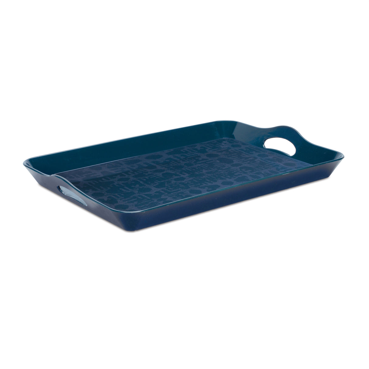 Abstract geometric print tray 17"l