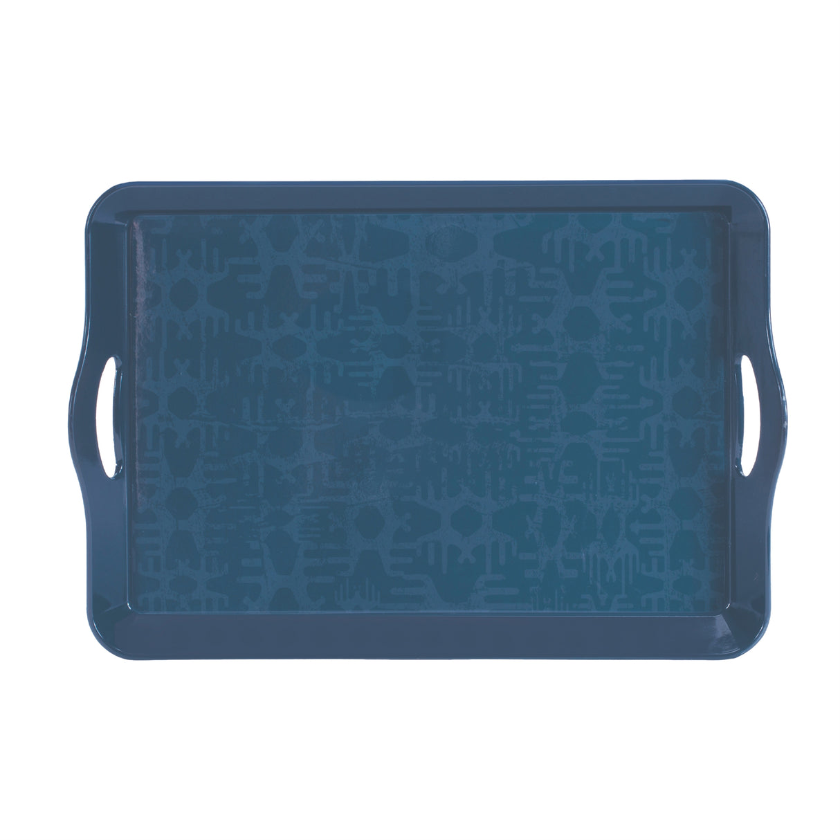 Abstract geometric print tray 17"l
