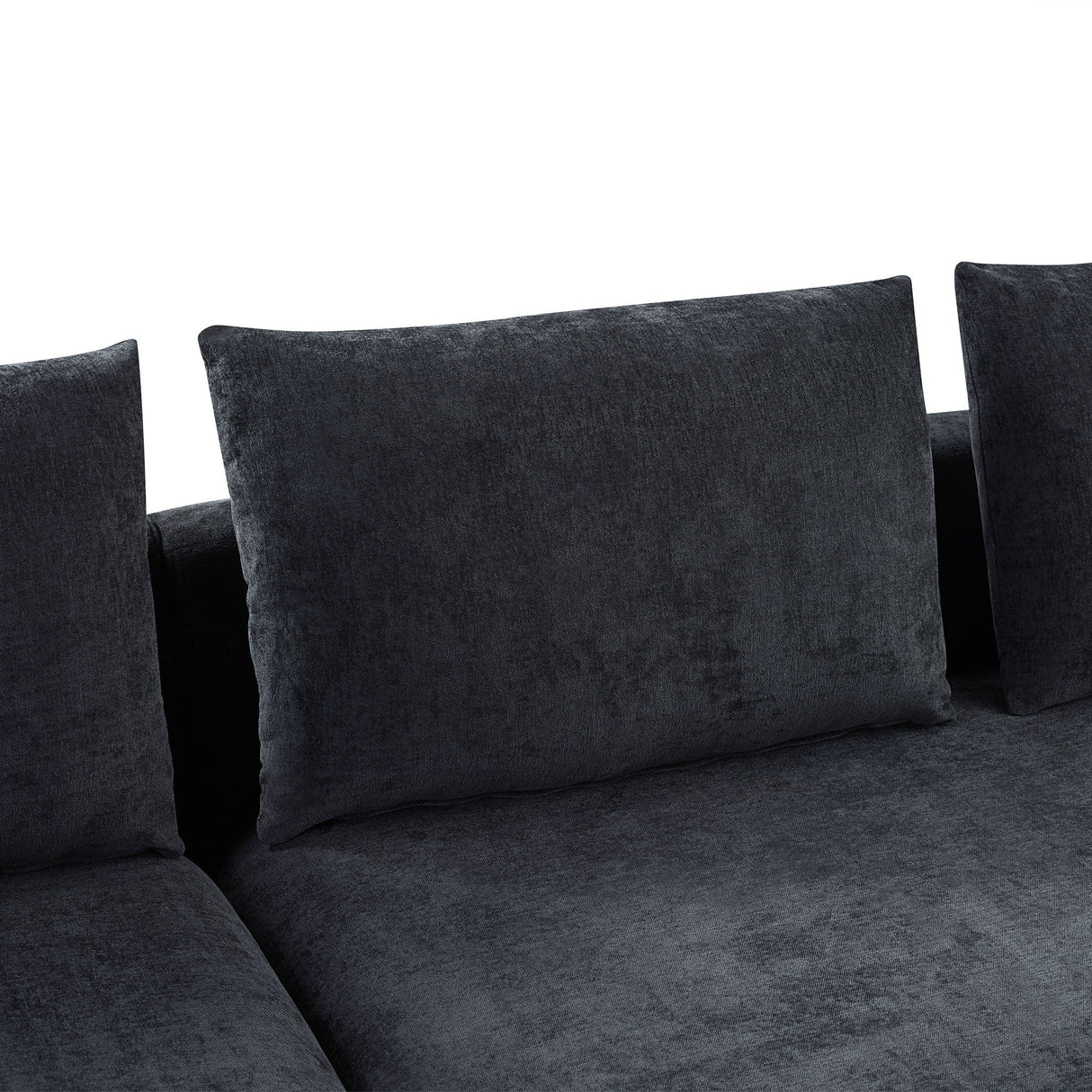 Modern L Shaped Sectional Sofa With Upholstery And Wooden Storage