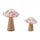 Wood-floral-patterned-mushroom-(set-of-2)-Decorative-Objects