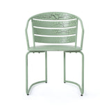 Santa Monica Bistro Set Modern Outdoor Dining Green Iron 3-Piece