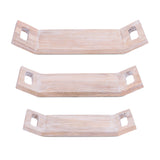 Washed mango wood tray (set of 3)
