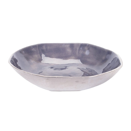 Metallic aluminum bowl 13.75"d