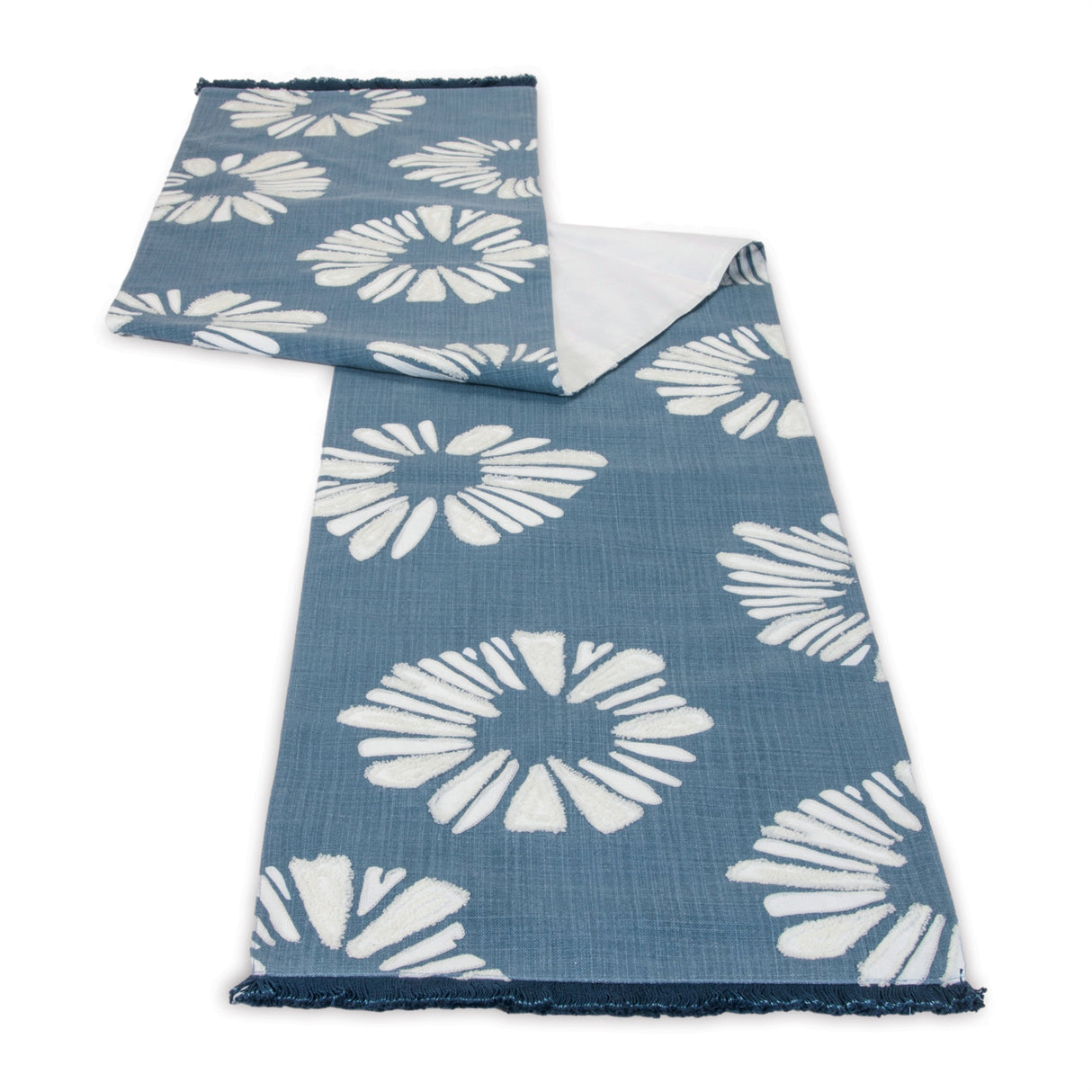 Modern floral table runner 72"l