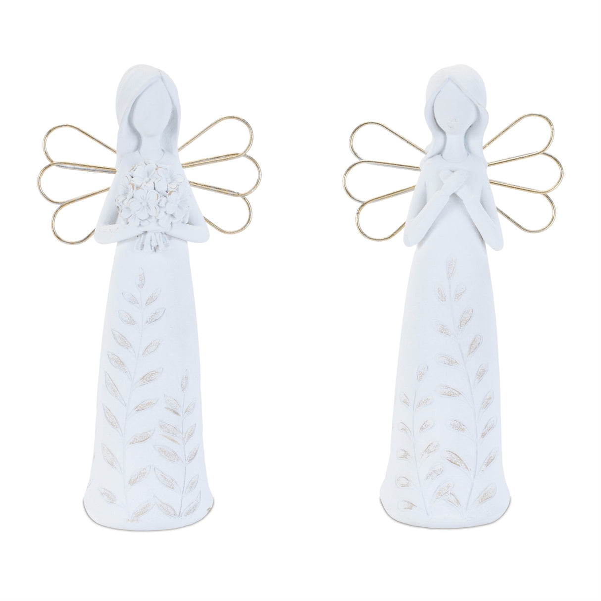Etched angel figurine (set of 2)