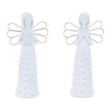 Etched angel figurine (set of 2)