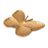 Metallic aluminum butterfly platter 23.5"l