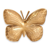 Metallic aluminum butterfly platter 23.5"l