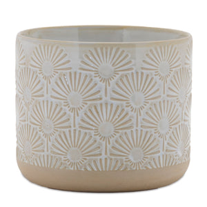 Porcelain Geometric Patterned Planter (Set of 2)