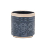 Ceramic Mandala Pattern Planter (Set of 2)