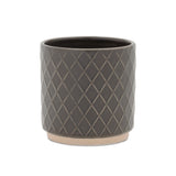 Ceramic Diamond Pattern Planter (Set of 2)