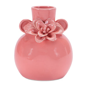 Storeware Bud Vase with Floral Accent (2 Set)