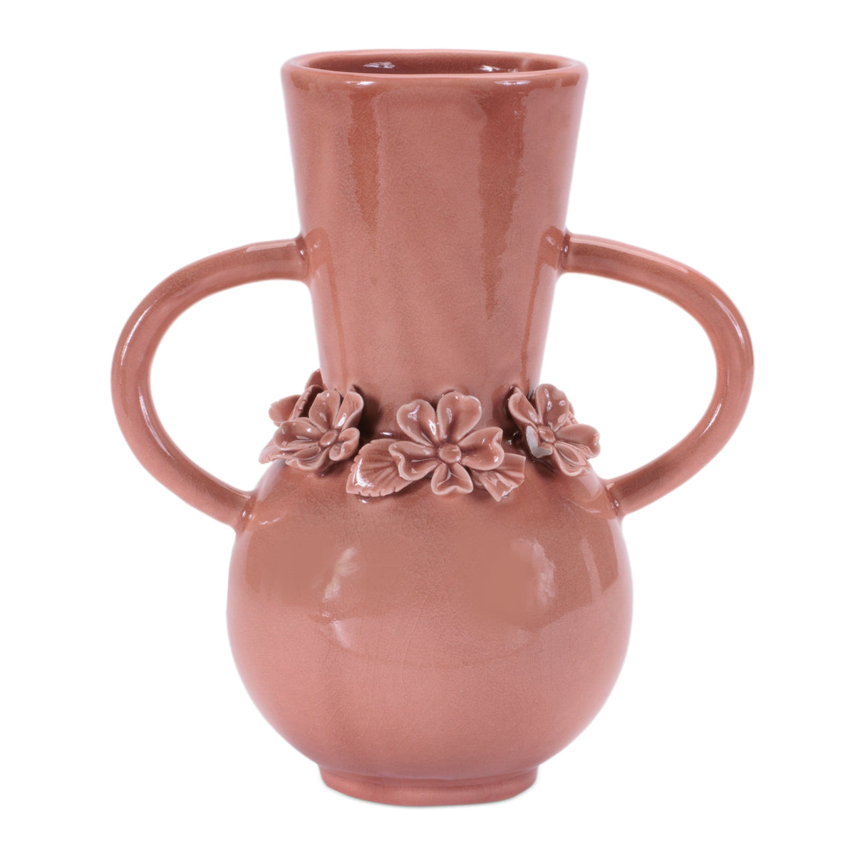 Storeware vase with floral accent (set of 2)