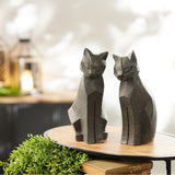 Modern sitting cat statue (set of 4)