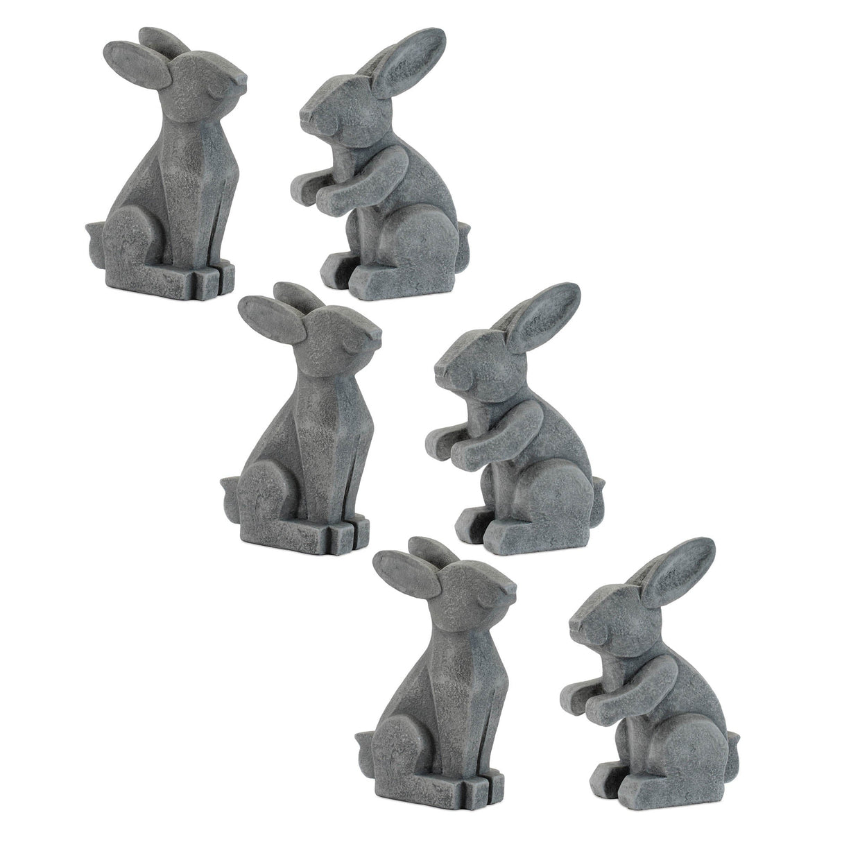 Modern Sitting Bunny Figurine (Set of 6)