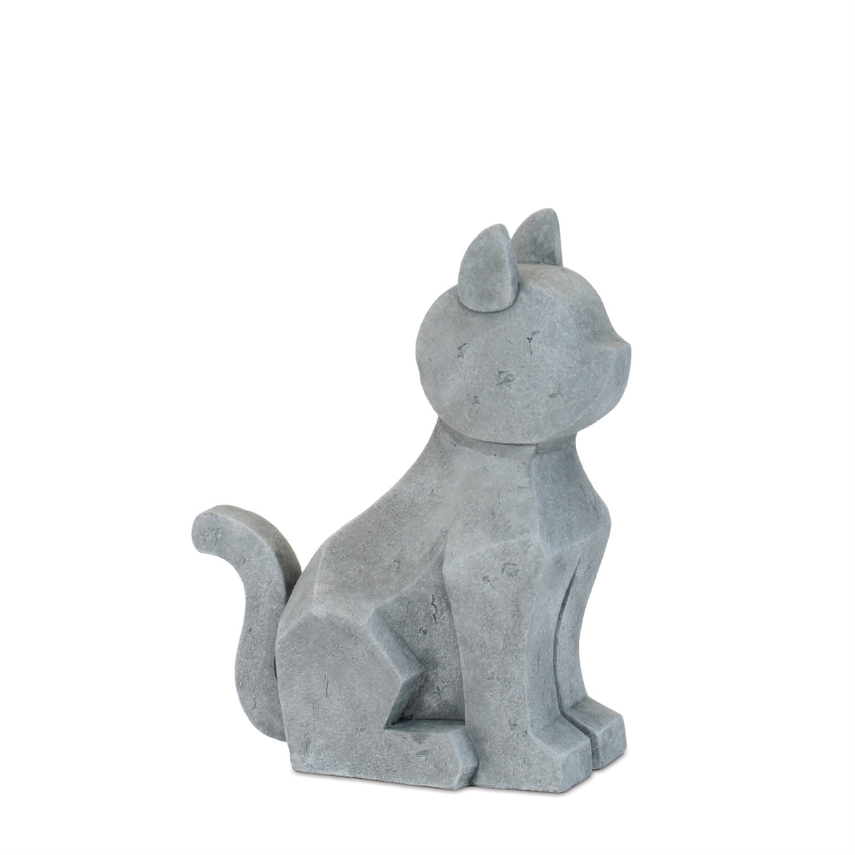 Modern sitting dog and cat statue (set of 2)