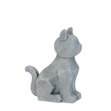 Modern sitting dog and cat statue (set of 2)