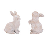 Distressed mini bunny figurine (set of 12)