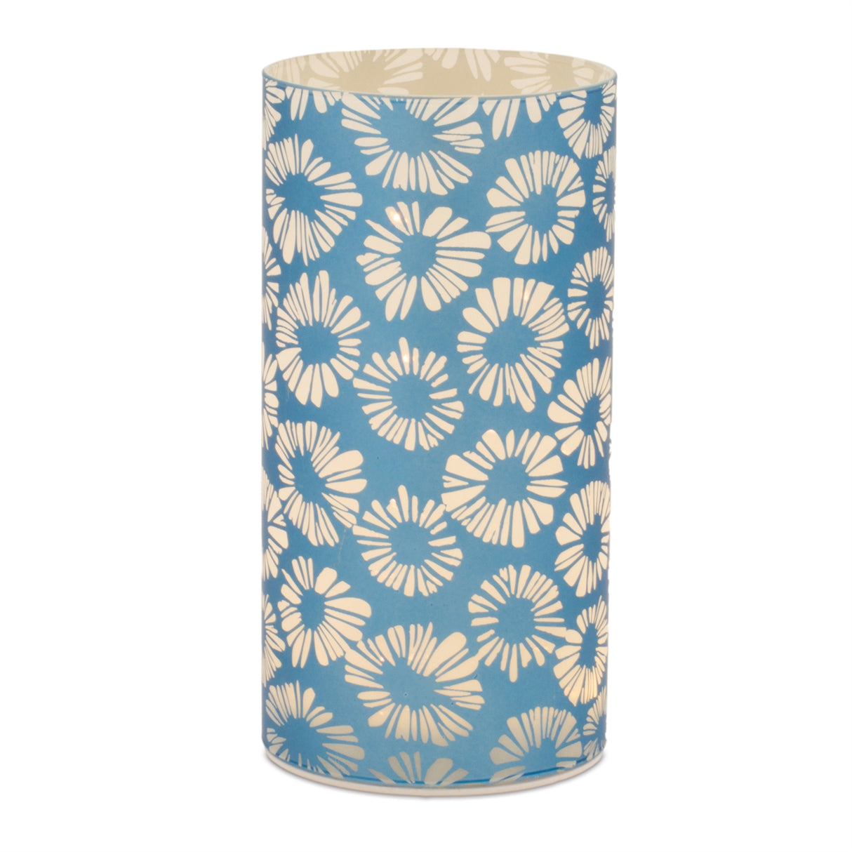 Led-floral-frosted-glass-luminary-(set-of-2)-Decorative-Objects