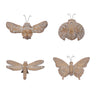 Floral-etched-insect-shelf-sitter-(set-of-4)-Decorative-Objects