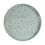 Round mushroom and floral print tray 13.5"d