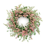 Mixed blossom floral wreath 18"d