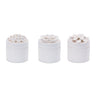 Stoneware box with floral lid accent (set of 3)