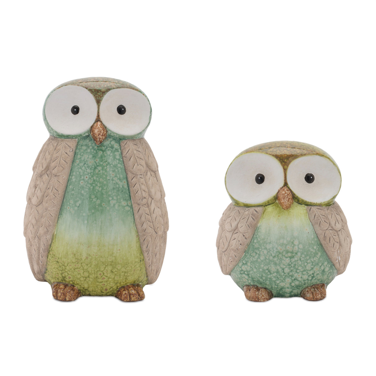 Terra-cotta-owl-décor-(set-of-2)-Decorative-Objects