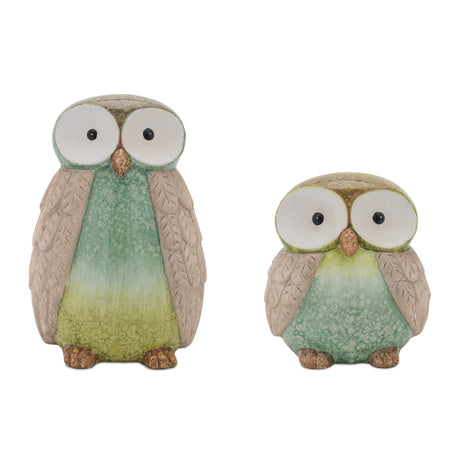 Terra-cotta-owl-décor-(set-of-2)-Decorative-Objects