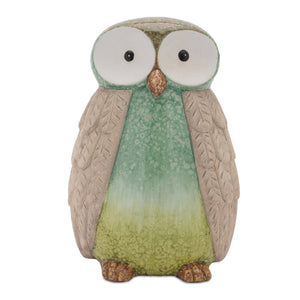 Terra cotta owl décor (set of 2)