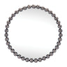 Round beaded metal wall mirror 23.5"d