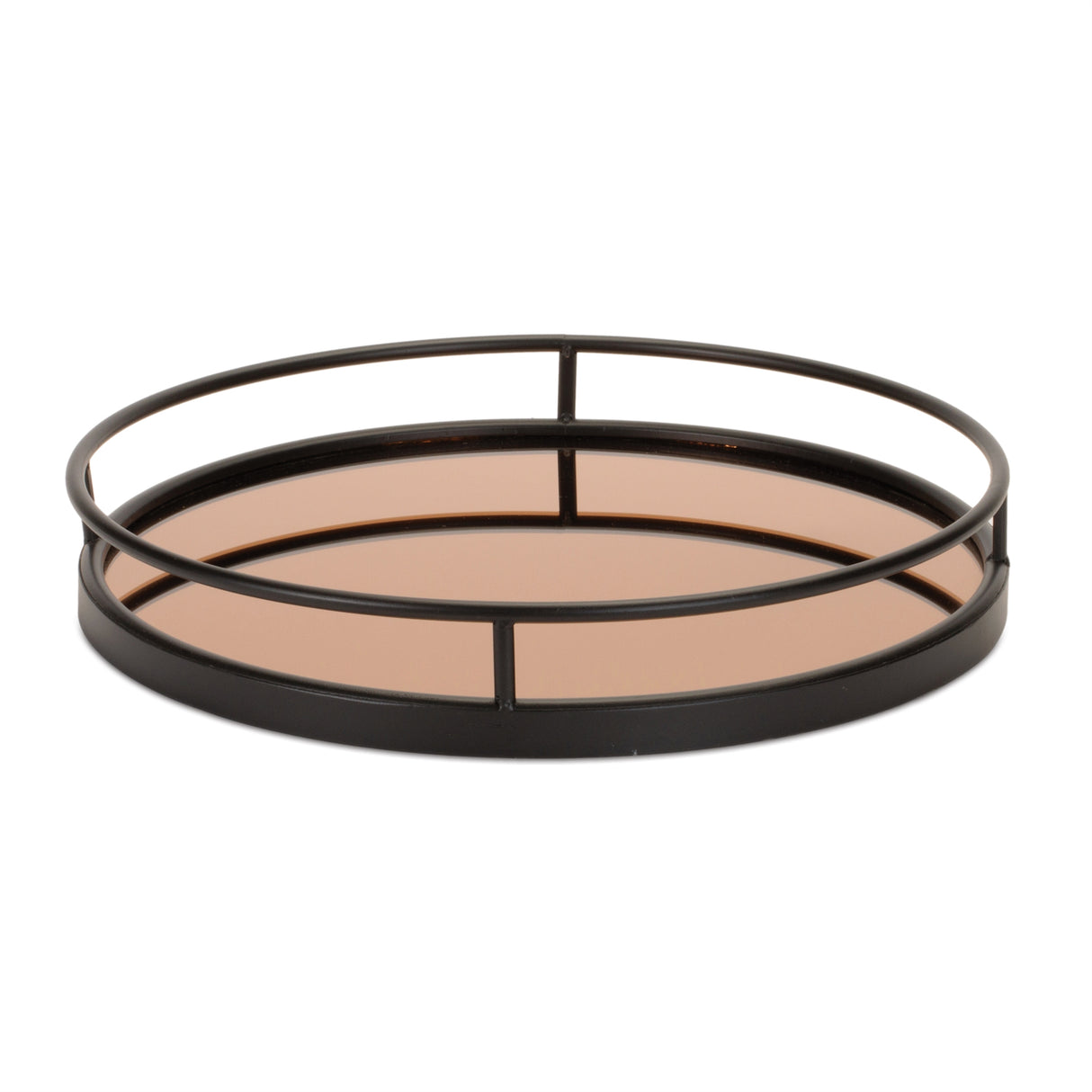 Mirror tray with modern metal frame (set of 2)