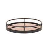 Mirror tray with modern metal frame (set of 2)