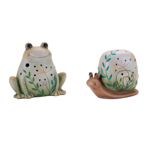 Terra-cotta-frog-and-snail-décor-(set-of-3)-Decorative-Objects